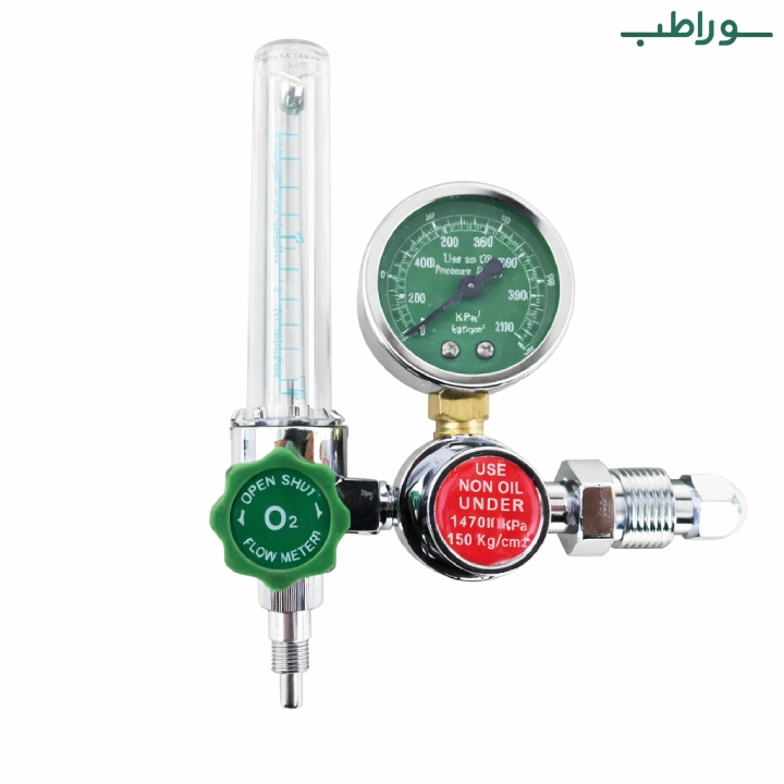 مانومتر کپسول اکسیژن مدل YR-88E – تنظیم جریان ۰ تا ۱۵ لیتر در دقیقه