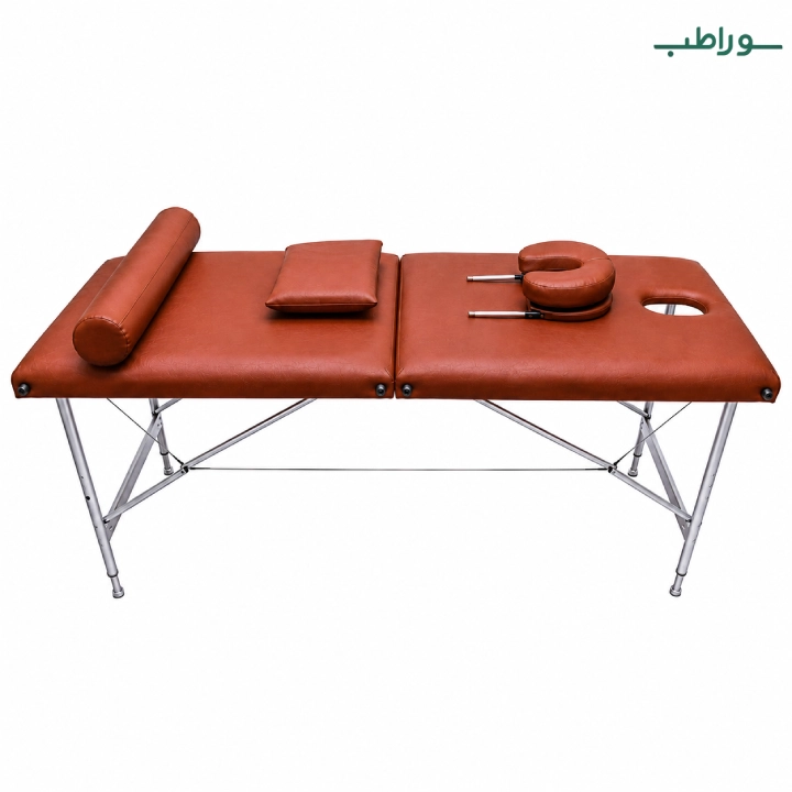تخت ماساژ تاشو پرتابل پایه استیل – یک‌شکن و قابل‌حمل
