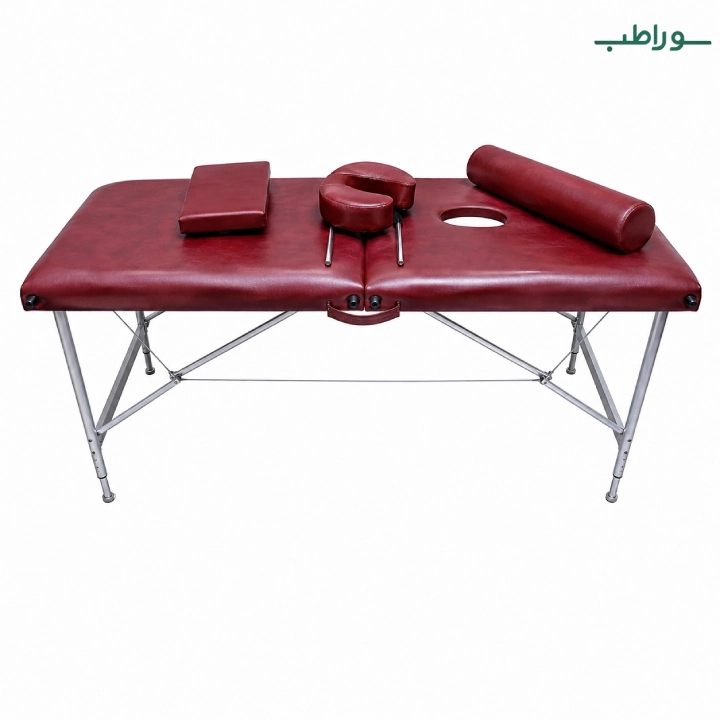 تخت ماساژ تاشو پرتابل پایه استیل – یک‌شکن و قابل‌حمل