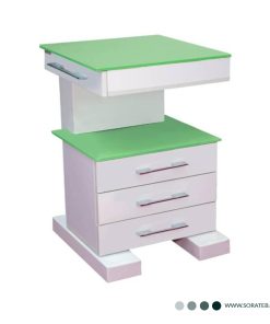 ترالی زیبایی پزشکی چهار کشو دو طبقه کد 525