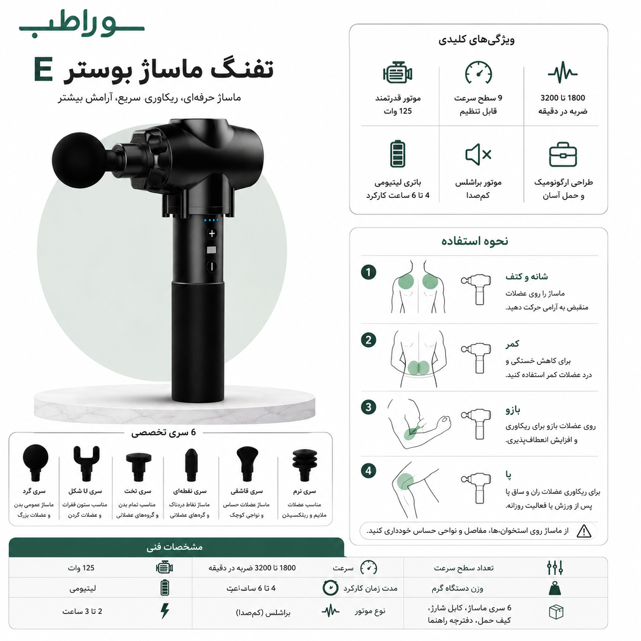 تفنگ ماساژ بوستر Booster E