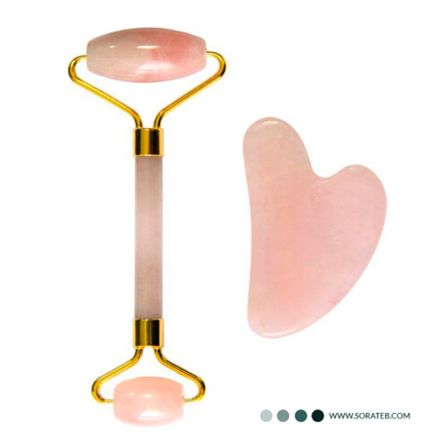 ماساژور صورت سنگ اصلی جید رولر + سنگ گواشا Relax