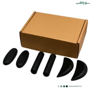 ست سنگ ماساژ 6 عددی بازالتی پلاس مدل Hot Stone