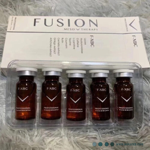 محل درمان: بدن، چربی، سلولیت روش درمان: مزو، الکتروپوریشن، میکرونیدلینگ عمق تزریق: 0-2 میلی متر بافت هدف: سلولیت 4-6 میلی متر / لیپولیز 6-10 میلی متر سلول هدف: آلیپوسیت ها فواصل درمانی: ۵-۱۰ جلسه / هفته ای یکبار حجم تزریق در هر جلسه درمان: ۳-۱۰ میلی لیتر وزن: ۲۲.۲۱ گرم ابعاد ویال: قطر: 20 میلی متر * ارتفاع: 55 میلی متر ابعاد جعبه: طول: 80 میلی متر * عرض: 30 میلی متر* ارتفاع : ۱۵۴ میلی‌متر حجم:  10 سی سی برند : fusion