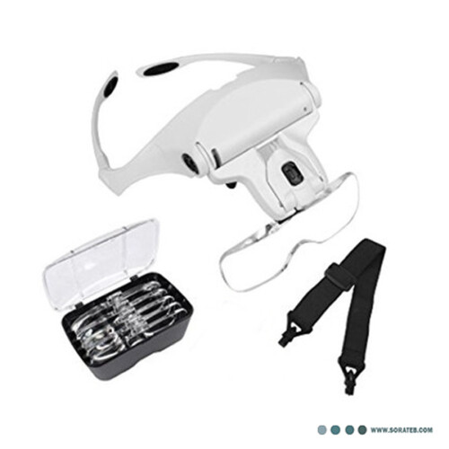 عینک ذره بینی چراغ دار 