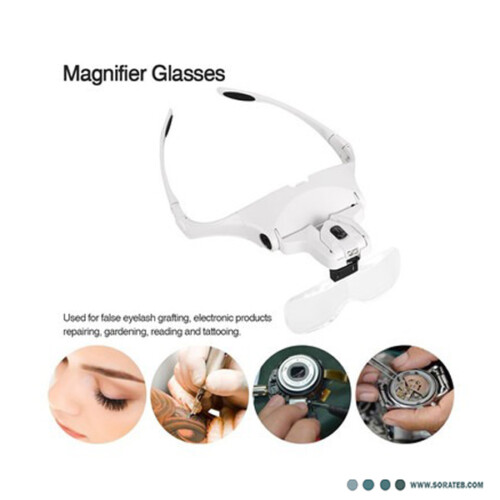 عینک ذره بینی چراغ دار 