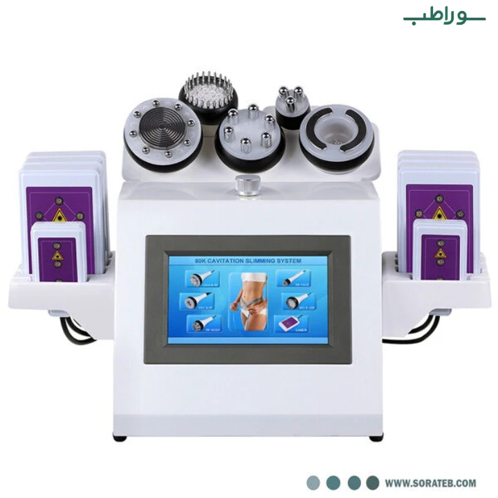 دستگاه کویتیشن RF شش‌کاره 80K برای فرم‌دهی بدن