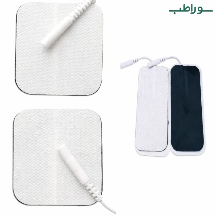 پد الکترود سیم دار فیزیوتراپی ۵×۹ و ۵×۵ سانتی‌متر – Generic