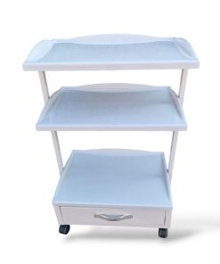 ترالی پزشکی و زیبایی 3 طبقه تک کشو