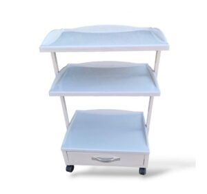 ترالی پزشکی و زیبایی 3 طبقه تک کشو  کد 108