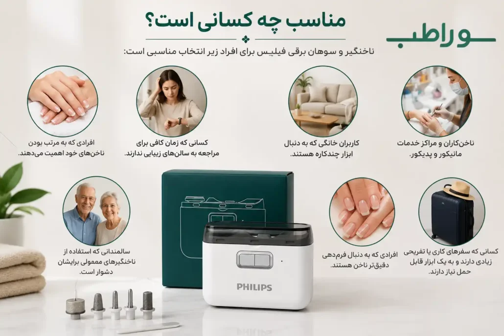ناخنگیر وسوهان برقی فیلیپس مناسب چه کسانی است