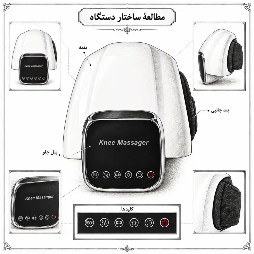جزئیات ماساژور گرمایشی و لرزشی زانو HY-991