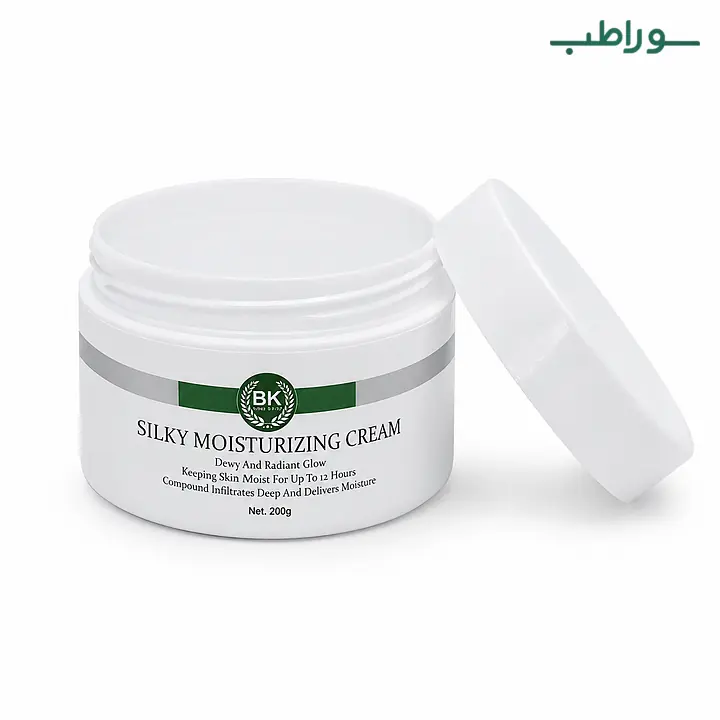 کرم آبرسان ابریشمی بست کلین BK | مناسب پوست خشک و کم‌آب، 200 گرمی