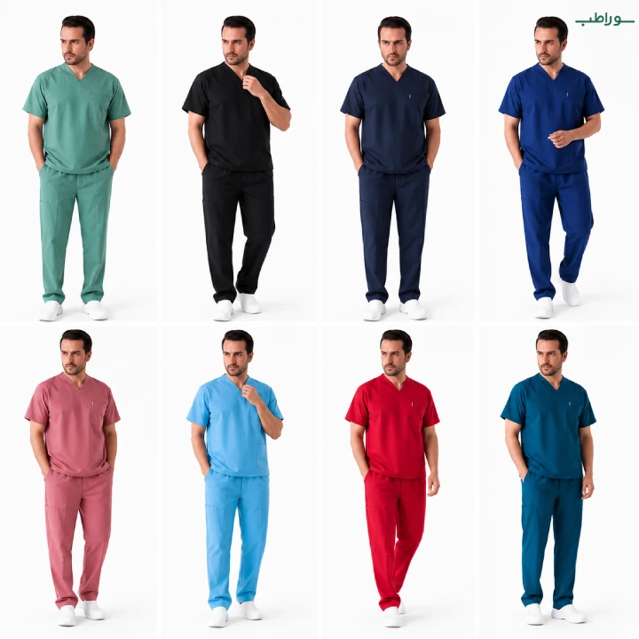 اسکراب پزشکی یونیسکس | 5 جیب، سایز S تا 5XL