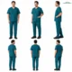 اسکراب پزشکی مردانه آستین کوتاه با پارچه مقاوم و جیب کاربردی