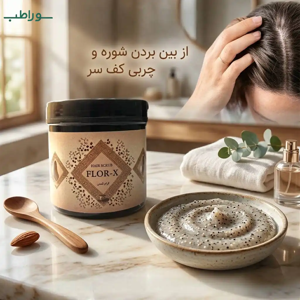 اسکراب کف سر قهوه RB | پاکسازی تخصصی چربی، آلودگی و سلول‌های مرده اسکالپ
