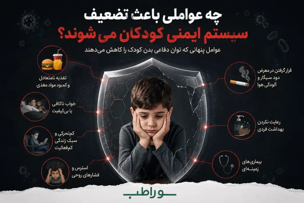 چه عواملی باعث تضعیف سیستم ایمنی کودکان می‌شوند؟