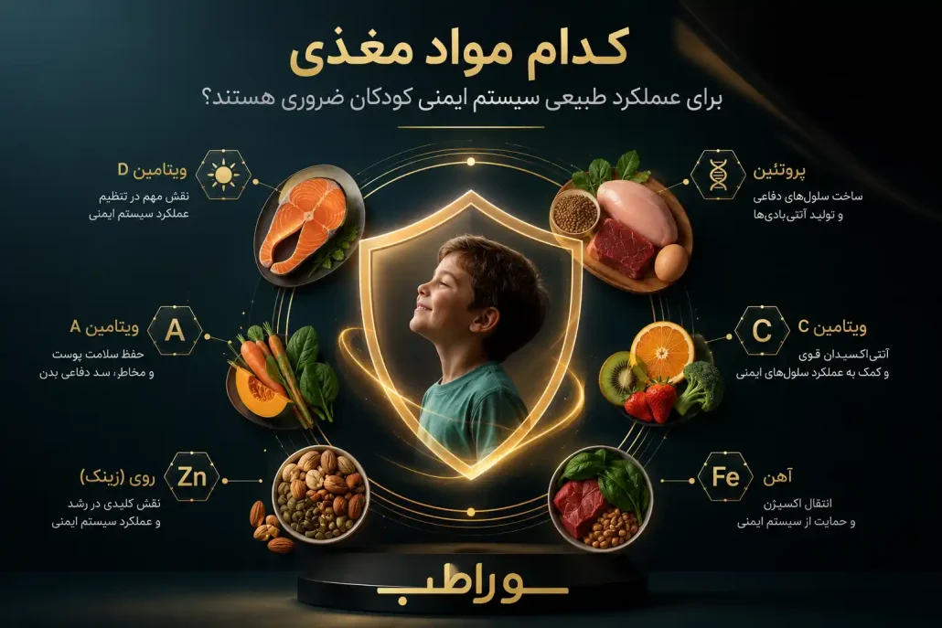 کدام مواد مغذی برای عملکرد طبیعی سیستم ایمنی کودکان ضروری هستند؟