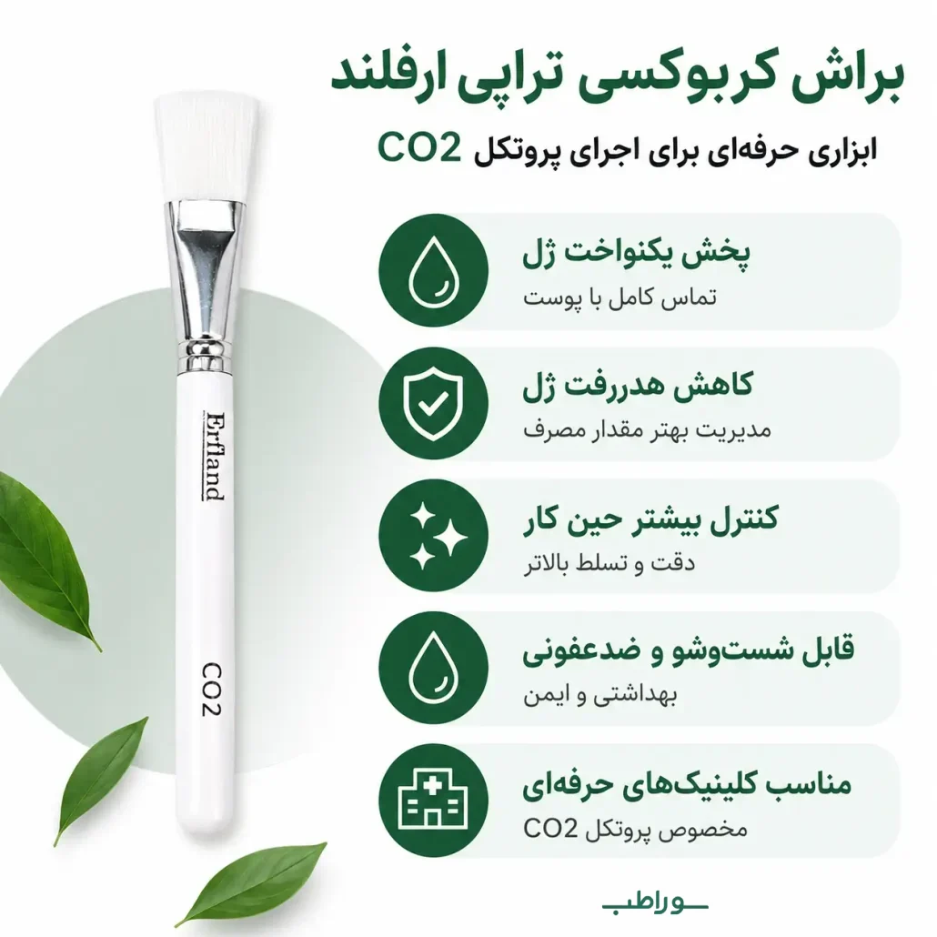 براش کربوکسی‌تراپی ارفلند | ابزار تخصصی پخش ژل