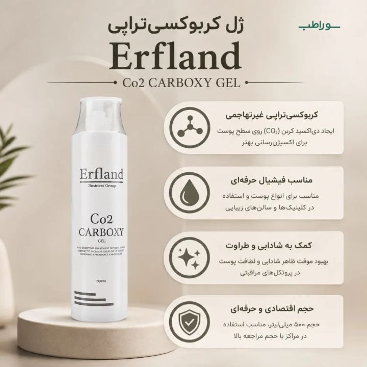 ژل کربوکسی‌تراپی ارفلند _ فیشیال حرفه‌ای