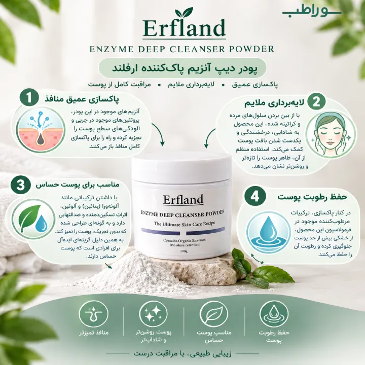 ویژگی
پودر دیپ آنزیم پاککننده ارفلند