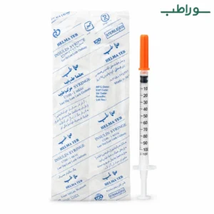سرنگ انسولین حلما طب مدل یکپارچه ۱ سی‌سی (U100)